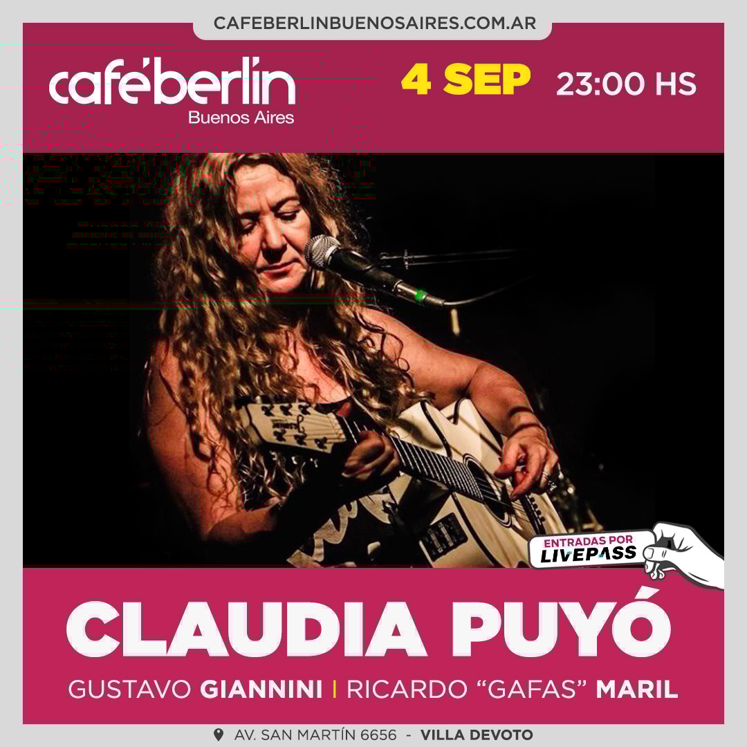 Claudia Puyó en Café Berlín