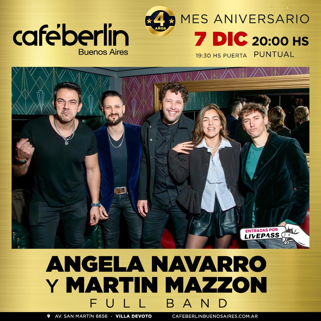 Angela Navarro y Martín Mazzon en Café Berlín