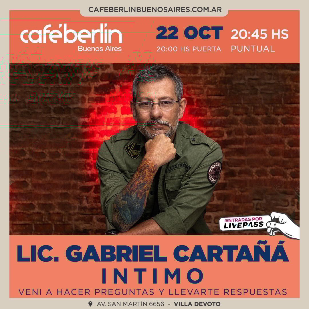 Lic. Gabriel Cartañá en Café Berlín