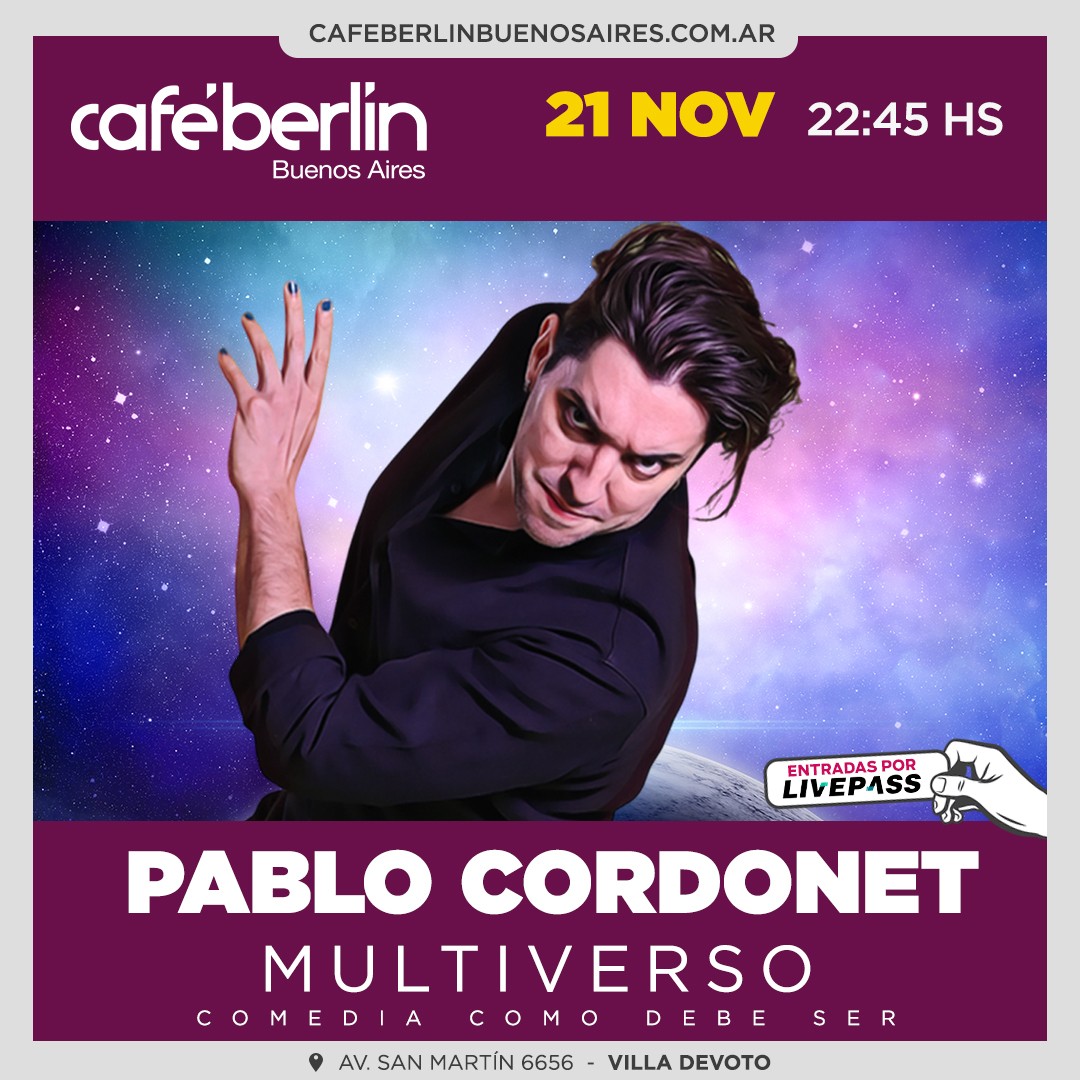 Pablo Cordonet en Café Berlín